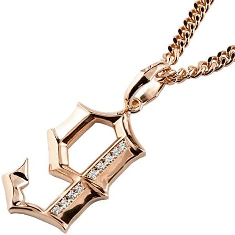 メンズ 大きい 数字 ナンバー 9 最安値に挑戦 ラッキーナンバー 18金 ダイヤモンド ネックレスチェーン無し ピンクゴールド ペンダントトップ