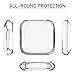 Compatible Fitbit Versa Lite Screen Protector Case, Besmon Soft TPU Watch Anti-Collision Case All-Around Protector Screen Rugged Bumper Case Cover for Fitbit Versa lite Smart Watch (Clear)
