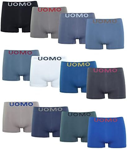 Channo Mens Seamless Boxer Briefs: Nylon Microfiber Underwear - Tagless & Breathable Trunks For Daily Wear, Soft Stretch - Multipack Prime XL