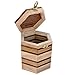 ITOS365 Handcrafted Wooden Money Bank Safe Kids Piggy Coin Holder Box Gifts, 4 x 4.8 Inches