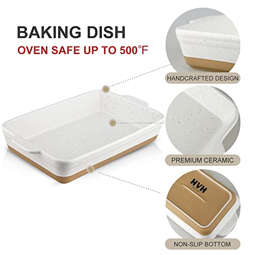 HVH Large Casserole Dish, 9x13 Baking Dish for Oven, Ceramic Lasagne