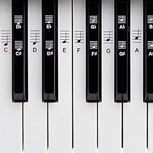 BELFORT® Klavier + Keyboard Noten-Aufkleber für 49 | 61 | 76 | 88 Tasten + Ebook | Piano Sticker Komplettsatz für…