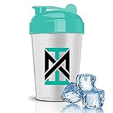 MIXT Energy Shaker Bottle | 16 oz. High Quality Shaker Bottle | BPA Free & Lid Mixing Technology (16 oz, Teal)