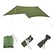 ayamaya Hammock Rain Fly - Waterproof Tent Tarp 10x10 Foot Camping Backpacking Survival Shelter by Premium Lightweight Ripstop Fabric, Fast Set Up, Stakes and Ropes Included for Mom Dad