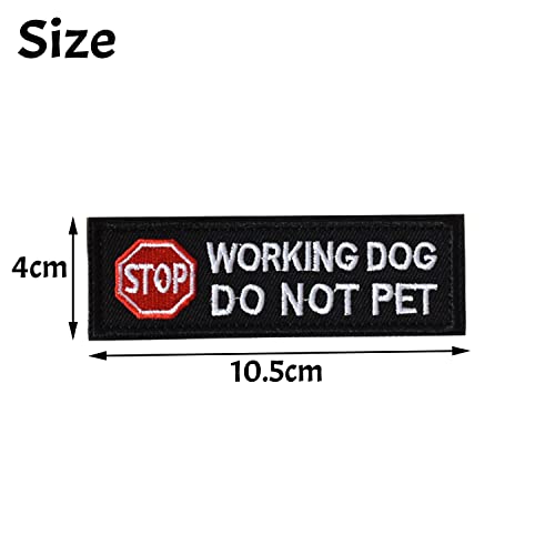 GYGYL 2Pcs Dog Vest Patch, Working Dog Patch, Embroidered Fastener Hook and Loop Patch for Dog Vest Harnesses Collars