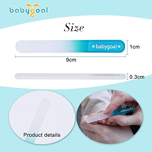 Babygoal Environmental Nail File for Baby, Genuine Czech Float Glass,3 Pack Baby Nail File, Perfect Gift for Newborns, Toddlers, Infant, Babies & Young Children(Baby Gift Set)3NF02-US