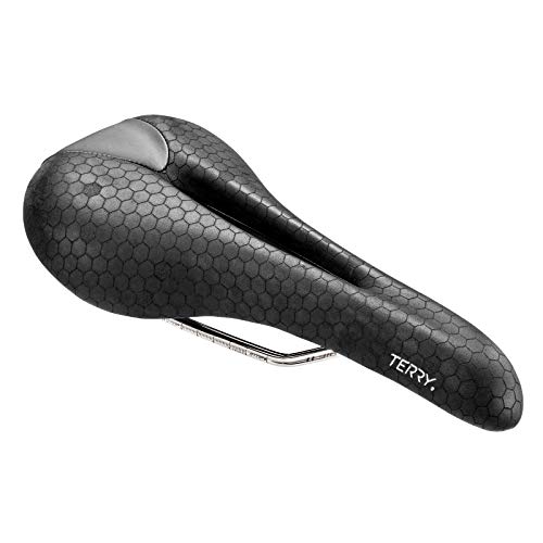 Terry Fly Ti Saddle for Men – The Ultimate in a Comfortable Performance-Level Bike Seat More Padding Cut Away Through Mid-Section, Low Profile, Flat Top – Black