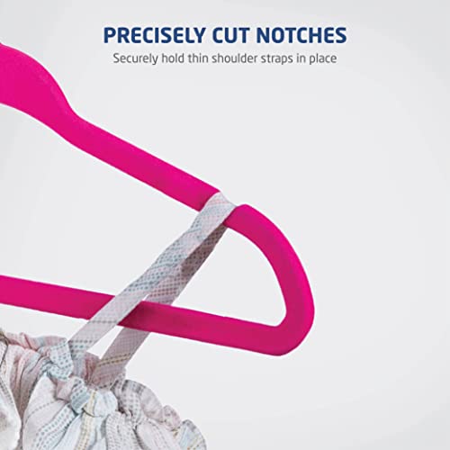 Zober Velvet Kids Hangers for Closet Pack of 50 Non Slip Childrens