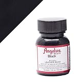 Angelus Acrylic Leather Paint, Black, 1 oz.
