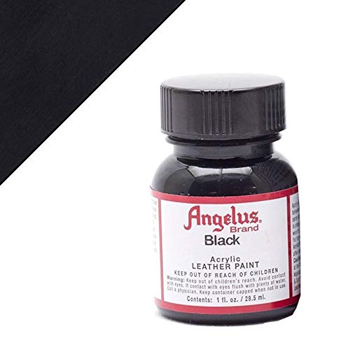 Angelus Acrylic Leather Paint, Black, 1 oz.