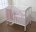 American Baby Company 100% Natural Cotton Percale Fitted Portable/Mini Crib Sheet, Pink, Soft Breathable, for Girls