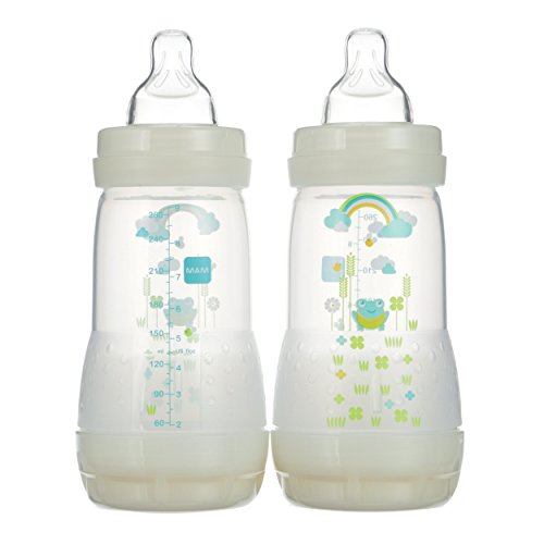 MAM Anti-Colic Bottle, Unisex,  9 Ounces,  2-Count