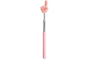 LVVXIXI Retractable Classroom Pointer, Pink Teacher Pointer Finger, Pointer Classroom Supplies for Elementary School Teachers, Kindergarten Teachers, Office Presentation Training