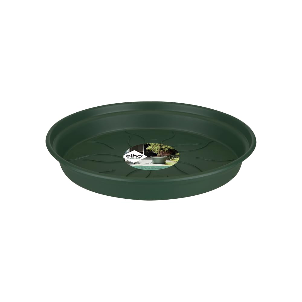 elho Green Basics Saucer 25 - Saucer for Indoor, Outdoor, Grow your Own & Accessories - Ø 25.5 x H 3.6 cm - Green/Leaf Green