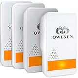 Ultrasonic Pest Repeller | Best Pest Control Ultrasonic Repellent - Set of 4 Electronic Pest Control - Plug in Home Indoor Repeller - Get Rid of Mosquitos, Insects, Rats, Mice, Rodents, Fruit Flies