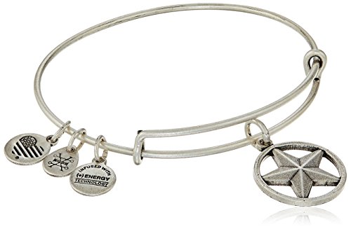 Alex and Ani Armed Forces Star of Strength brazalete de alambre expandible con dije de brazalete