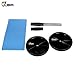JBM Abdominal Wheel Roller Abwheel Abroller Ab Core Trainer Equipment Dual Wheels Rubber Handle Anti Slip for Exercise Workout Gym Fitness Crossfit - 440lbs Capacity (Black-, 10” x 7” x 7”)