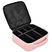 NiceEbag Travel Makeup Bag Portable Makeup Train Case for Women Cosmetic Case Storage Organizer with Adjustable Dividers for Cosmetics Make Up Tools Toiletry Jewelry Digital accessories,New Rose Gold