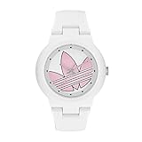adidas Women's 'Aberdeen' Quartz Plastic and Silicone Casual Watch, Color:White (Model: ADH3143)