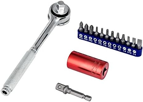 Professional Universal Sockets Wrench Adapter-Magic Spanner, Power Drill Adapter Tool, Hand Tool, Multi Function Repair Tools(7-19mm 4 SET Red )