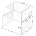 Chuangdi Clear Acrylic Display Risers, Jewelry Display Risers Showcase Fixtures, Tear Off The Protective Film Before Use (3.3, 4.1 Inch)