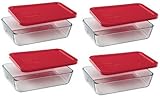 Pyrex 3-Cup Rectangle Food Storage (Pack of 4 Containers)