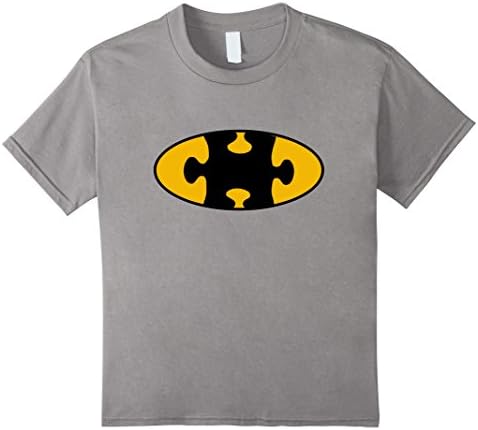 Kids Autism Awareness T-shirt Superhero 8 Slate