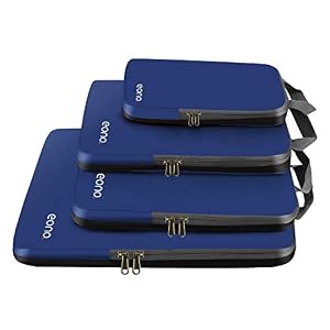 Eono Organizzatori da Viaggio a Compressione, Organizer Valigia Set, Cubo di Viaggio, Cubi di Imballaggio, Compression Packing Cube