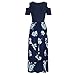 MURTIAL Women' Long Dress Cold Shoulder Poet Floral Print Elegant Maxi Short Sleeve Casual Dress Party Dress