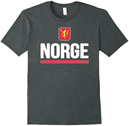 Men's NORGE T-shirt Norvegian Flag Norway Travel Souvenir Viking 2XL Dark Heather