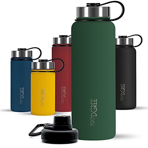 720°DGREE Edelstahl Trinkflasche 1200ml “noLimit” - Auslaufsicher, Kohlensäure geeignet, BPA-Frei - Thermosflasche, Isolierflasche mit Schraubverschlu