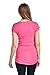 LaClef Stripe Peeking Cute Baby Maternity Funny Print Tee Pregnant Shirt (Large, Fuchsia)