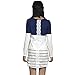 Women's Autumn Winter Long Sleeve Lace Stitching Knitted Pullover Sweater Longshirt, Navy, M
