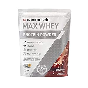 Maximuscle-Max-Whey-Protein-Powder-Chocolate-Flavour-480-g Maximuscle Max Whey | Whey Protein Powder | Protein Shake with Whey Isolate & Concentrate | Low Fat, Low Sugar, Gluten…