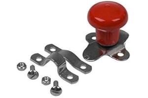 67.094.060 Red Deluxe Tractor Steering Wheel Spinner Knob, Includes Hardware and Two Brackets for Regular and Deep Spoke Whee