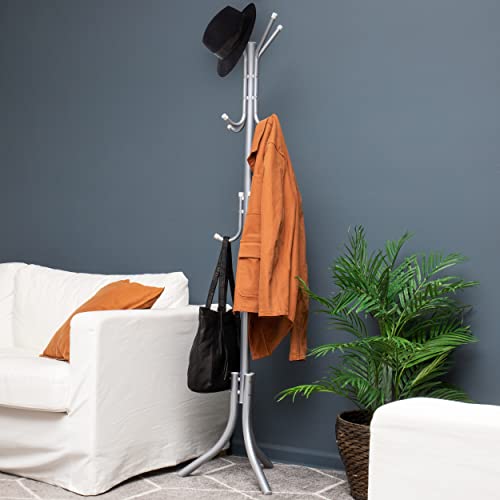 Mind Reader Coat Rack, Hall Tree, Freestanding Organizer, Coat Tree