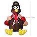 6 Foot Thanksgiving Inflatable Turkey, YUNLIGHTS Lighted Air Blown Inflatable Turkey with Pilgrim Hat Perfect Thanksgiving Autumn Decorations