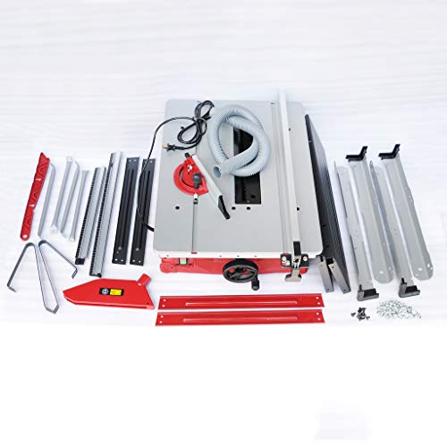 Wotefusi 1800W Bank Tischkreissäge 220V 10" Klinge Schneiden Stand Erweiterungstabellen Schiebetüren, MEHRWEG – Bild 5