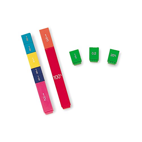 Learning Resources Fraction Tower Fraction Cubes, 51 Pieces
