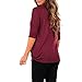 Mother Bee Maternity Criss Cross Maternity and Nursing Wrap Tunic Burgundy