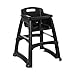 Rubbermaid Commercial Products Sturdy High Chair, 33lb Capacity, Black, Pre-Assmbled Without Wheels, Stackable, Fits Under Table for Child/Baby/Toddler Seating