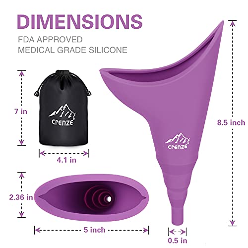 Female Urination Device, Female Urinal, Reusable Silicone Women Pee