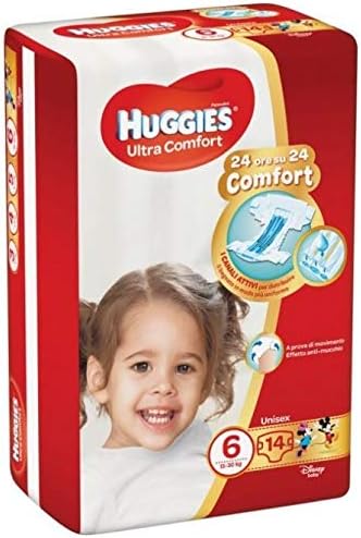 Ultra Comfort Base Pack 6^ 15-30 kg 14 PCS, White, Taglia 6 (Confezione da 14)