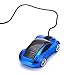 HDE Sports car Wired 3D Optical Mouse With Chrome Wheels for Computer PC Laptop (Blue)