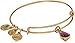 Alex and Ani February Birth Month Charm with Swarovski Crystal Rafaelian Gold Bangle Bracelet