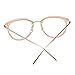 AMOMOMA Round Blue Light Blocking Glasses Computer Glasses Eyewear Frame AM5001, Pink Frame/Clear Lens
