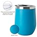 JEAREY Stemless Glass Tumbler 12 oz Stainless Steel Double Wall Vacuum Insulated Wine Cup with Lid Travel Friendly