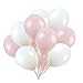 KADBANER Party Balloons 100 Pack 12 inches White Tender Pink