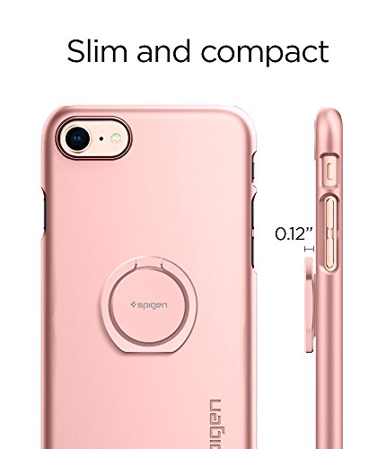 Spigen Soporte Anillo Movil, Style Ring 360 Anillo Soporte Teléfono para Todos los teléfonos y tabletas - Rose Gold - Imagen 7