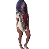 Blooming Jelly Women's Summer Style Stretch Loose Print T Shirt Dress